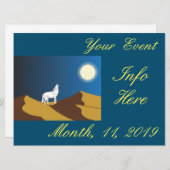 Wüste Coyote Howling Vollmond Thunder_Cove (Vorne/Hinten)