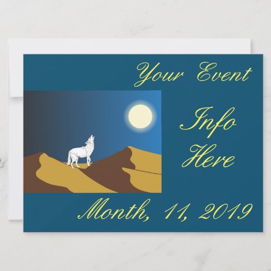 Wüste Coyote Howling Vollmond Thunder_Cove (Vorderseite)