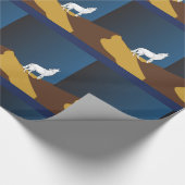 Wüste Coyote Howling Vollmond Thunder_Cove Geschenkpapier (Ecke)