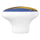 Wüste Coyote Howling Vollmond Thunder_Cove Keramikknauf (Seitenansicht)