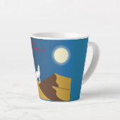 Wüste Coyote Howling Vollmond Thunder_Cove Milchtasse (Rechte Ecke)