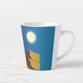 Wüste Coyote Howling Vollmond Thunder_Cove Milchtasse (Rechts)