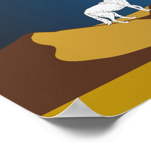 Wüste Coyote Howling Vollmond Thunder_Cove Poster (Ecke)