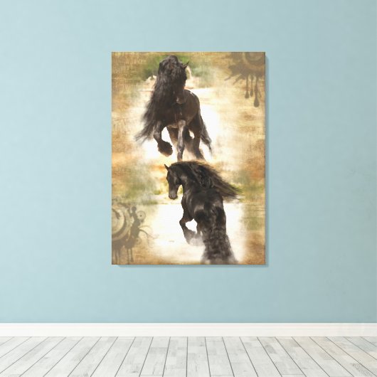 Wüste der Freude - überzogene Leinwand (Insitu (Holzboden))