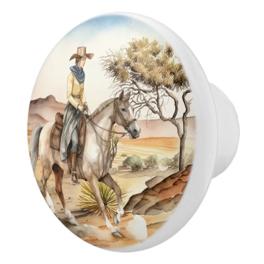 Wüste der niedlichen Western Keramikknauf (Rechts)