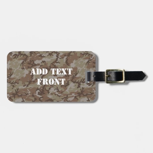 Wüste der Wälder MilitärCamouflage Gepäckanhänger (Vorderseite horizontal)