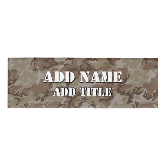 Wüste der Wälder Militärische Camouflage Namenschild (Vorderseite)