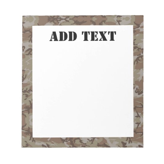 Wüste der Wälder Militärische Camouflage Notizblock (Vorderseite)