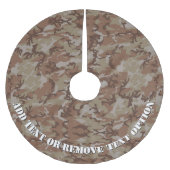 Wüste der Wälder Militärische Camouflage Polyester Weihnachtsbaumdecke (Vorderseite)