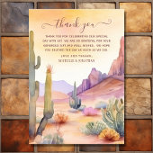 Wüste der Wasserfarben und Kakteen, Hochzeiten im Dankeskarte