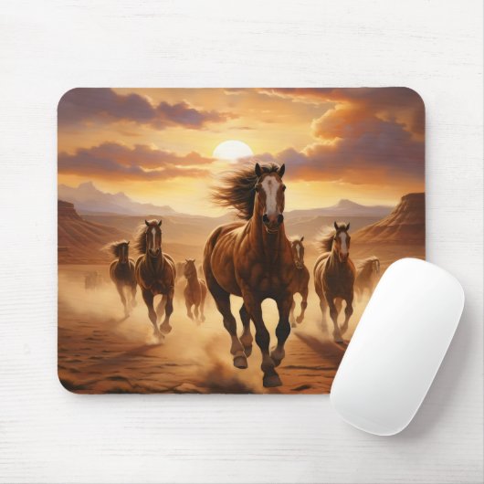 Wüste der Wilden Pferde Mousepad (Mit Mouse)
