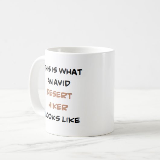 Wüste des Wandersports Kaffeetasse (Vorderseite Links)