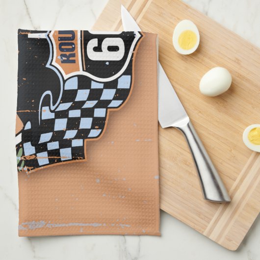 Wüste des Weg-66 Geschirrtuch (Viertel Falte)