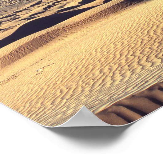 Wüste Desolate Hot Blue Sky Cloud Poster (Ecke)