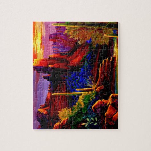 Wüste, die von Sunset Jigsaw Puzzle gemalt wurde (Vertikal)