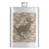 Wüste Digital Camouflage Deer Camouflage Muster Flachmann (Vorderseite)