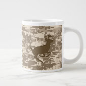 Wüste Digital Camouflage Deer Camouflage Muster Jumbo-Tasse (Rechts)