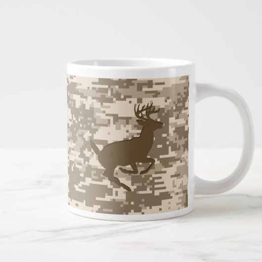 Wüste Digital Camouflage Deer Camouflage Muster Jumbo-Tasse (Rechts)
