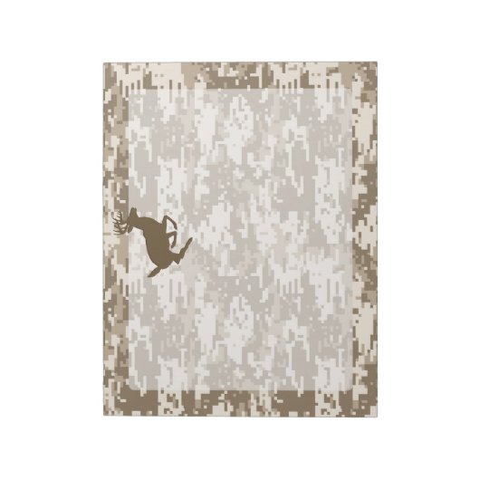 Wüste Digital Camouflage Deer Camouflage Muster Notizblock (Rotiert)