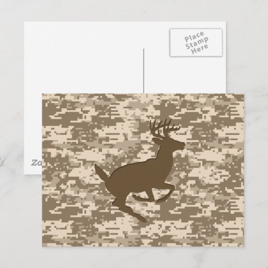 Wüste Digital Camouflage Deer Camouflage Muster Postkarte (Vorne/Hinten)