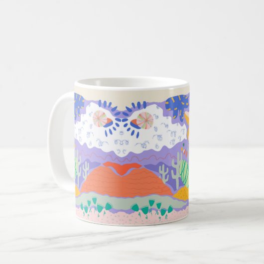 Wüste Dreamscape Abstrakte Tasse - Lebhaft (Vorderseite Links)