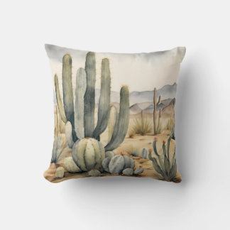 Wüste Dreamscape Cactus Watercolor Decorative Kissen