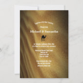 Wüste Dune Wochenende Kamelfahrt Hochzeit Einladung (Vorderseite)