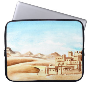 Wüste Dunes African City Watercolor Laptopschutzhülle