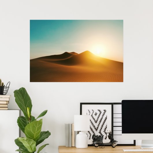 Wüste Dunes Sunset Motion Art Poster (Heimbüro)