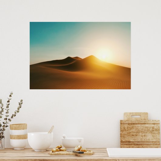 Wüste Dunes Sunset Motion Art Poster (Küche)