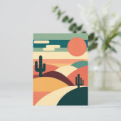 Wüste Dusk Abstrakt Postkarte (Stehend Vorderseite)
