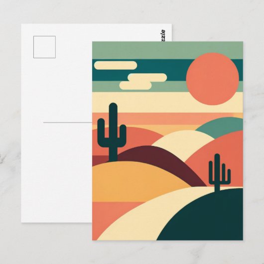 Wüste Dusk Abstrakt Postkarte (Vorne/Hinten)