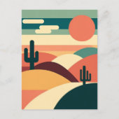Wüste Dusk Abstrakt Postkarte (Vorderseite)