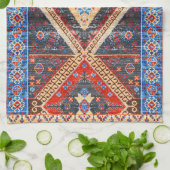 Wüste Echoes: Südwestliches Boho-Erbe Geschirrtuch (Gefaltet)