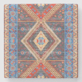 Wüste Echoes: Südwestliches Boho-Erbe Steinuntersetzer (Vorderseite)