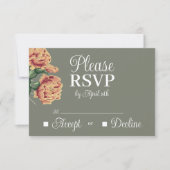 Wüste Elegante Blütenkaktus RSVP Karte (Vorderseite)