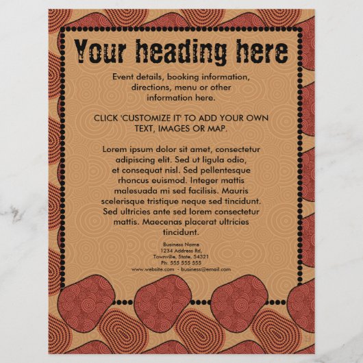 Wüste, Flyer (Vorne)