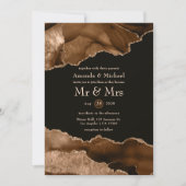 Wüste Gold Agate Watercolor Einladung zur Hochzeit (Vorderseite)