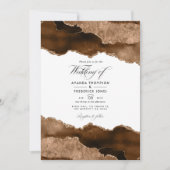 Wüste Gold Agate Watercolor Hochzeit Einladung (Vorderseite)