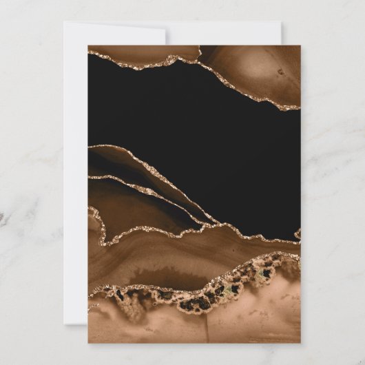 Wüste Gold Agate Watercolor Hochzeit Einladung (Rückseite)