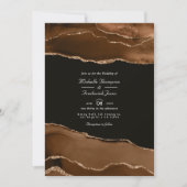 Wüste Gold Agate Watercolor Wedding QR Code UAwg Einladung (Vorderseite)