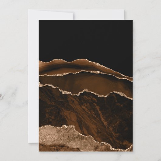 Wüste Gold Watercolor Agate Junggeselinnen-Abschie Einladung (Rückseite)