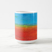 Wüste Horizon blauer Himmel Orange Sand abstrakt Kaffeetasse (Mittel)
