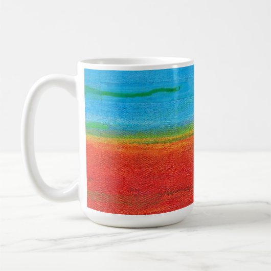 Wüste Horizon blauer Himmel Orange Sand abstrakt Kaffeetasse (Links)