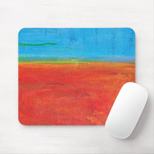Wüste Horizon blauer Himmel Orange Sand abstrakt Mousepad (Mit Mouse)