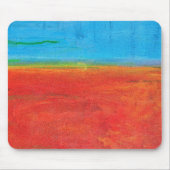 Wüste Horizon blauer Himmel Orange Sand abstrakt Mousepad (Vorne)