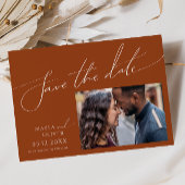 Wüste | Horizontales Terracotta-Foto Save The Date