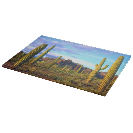 Wüste im Frühling Schneidebrett (Ecke)