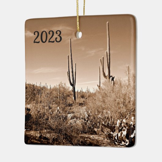 Wüste im Sepia Keramikornament (Links)