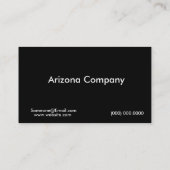 Wüste im Südwesten von Arizona Visitenkarte (Rückseite)